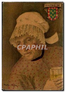 Postcard Touraine Old Woman