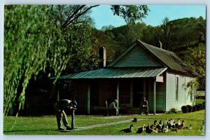Lynchburg Tennessee Postcard Jack Daniel Old Office Exterior Ducks 1960 Unposted