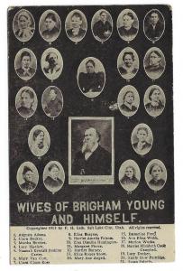 1903 USA Postcard - Wives Of Brigham Young & Himself (NN16)