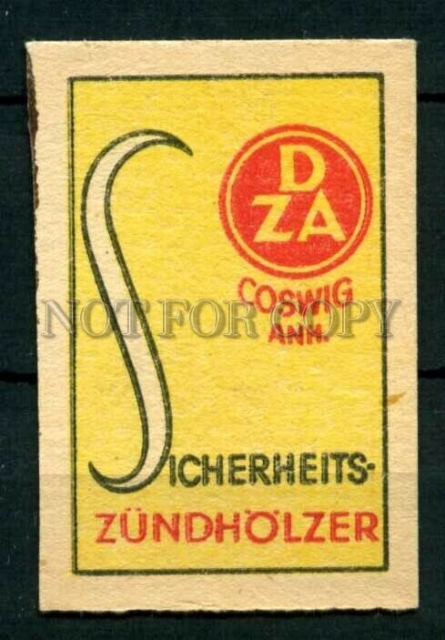 500371 DZA Coswig Vintage match label