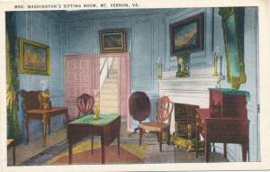 Mrs. Washington's Sitting Room - Mt Vernon VA, Virginia - Linen