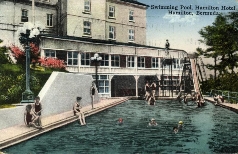 bermuda, HAMILTON, Swimming Pool Hamilton Hotel (1931) Stamp