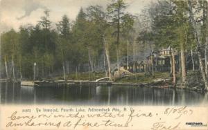 1907 ADIRONDACK MOUNTAINS NY Ye Ironwood 4th Lake Hand 