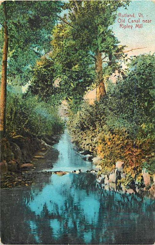 Old Canal near Ripley Mill, Rutland, Vermont, VT ,1908 Divided Back