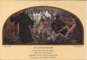 Leipzig, Study Room, Goethe, Auerbachs Keller, Faust, 1930, Nudes, Mephisto