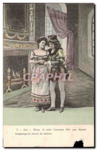 Old Postcard Fancy 39anneau of the & # & # 39or page and servant