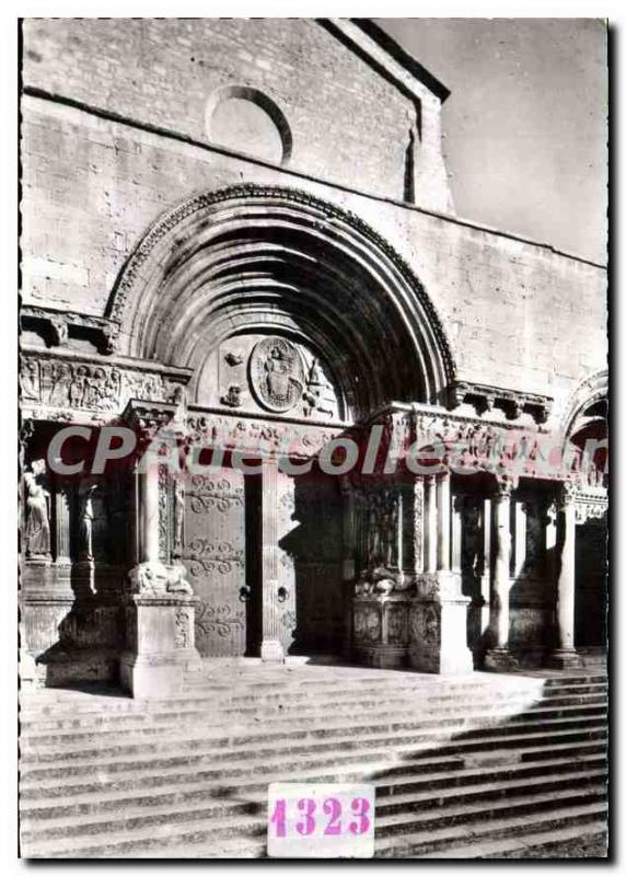 Modern Postcard Saint Gilles Facade De I'Eglise Central Portal