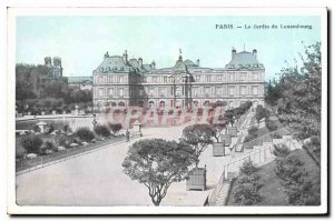 Postcard Old Paris Luxembourg Gardens
