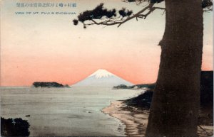 Postcard Japan - View of Mt. Fuji and Enoshima