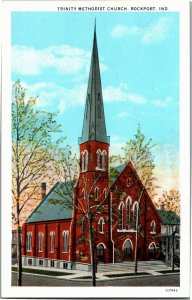 Trinity Methodist Church, Rockport IN Vintage Postcard N33