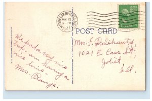 1941 Greetings From Muskegon Michigan MI, Road And Sea View Vintage Postcard 