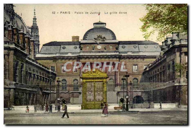 Old Postcard Paris Courthouse The gilded grid