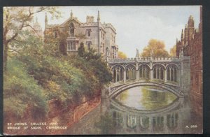 Cambridgeshire Postcard - St Johns College, Cambridge - Art Colour RS16694