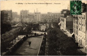 CPA Clichy Place des Fetes et Boulevard National (1314141)