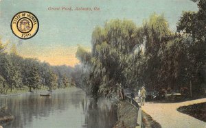 GRANT PARK ATLANTA GEORGIA RPO CANCEL POSTCARD 1913