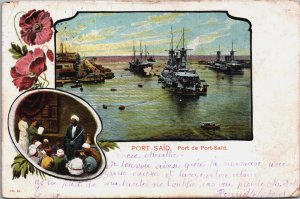 Egypt Port Said Litho Postcard C126