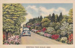 Iowa Greetings From Dunlap 1948