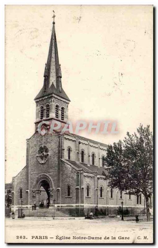 Paris Postcard Ancient Church of Our Lady of the station