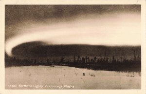 1948 RPPC Northern Lights Anchorage Alaska Real Photo Postcard 2R4-525