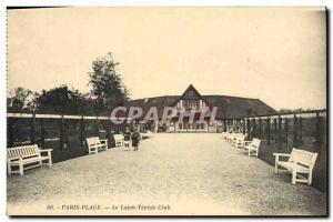 Old Postcard Paris Plage lawn tennis club