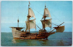 Postcard - Mayflower II, Plimoth Plantation Eel River Site - Plymouth, MA