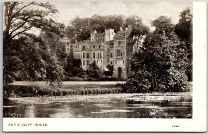 Guy's Cliff House Warwickshire England River Avon Trees Postcard