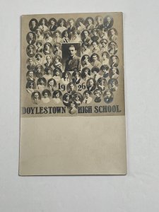 RPPC Postcard 1926 Doylestown High School Bucks County PA