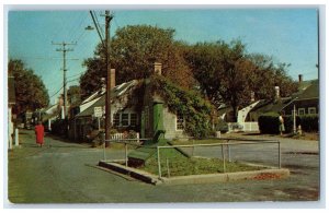 c1950's Pump Square Little Village of Siasconset Nantucket MA Vintage Postcard