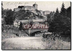 Old Postcard Lourdes Le Chateau Fort