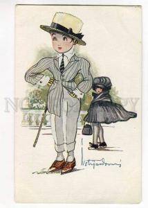 264885 ART DECO Boy Dandy FASHION old UNIVERSAL-KUNSTVERLAG