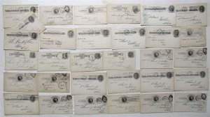 1870s-1890s LOT of 31 PHILADELPHIA BANKS ANTIQUE STATEMENT CARDS POSTCARDS