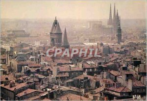 Modern Postcard Bordeaux Gironde Morning Mists The big bell e arrows of the C...