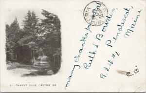 Southwest Drive Castine ME Maine c1905 Postcard D96