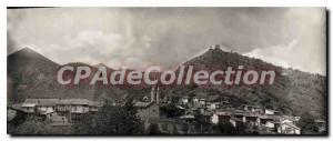 Old Postcard The Alps Saukce the Alps and the ruins of the ancient village Sa...