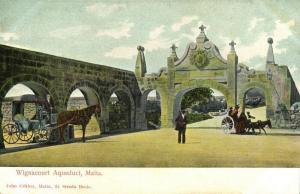 malta, Wignacourt Aqueduct and Arch (1899) John Critien Postcard