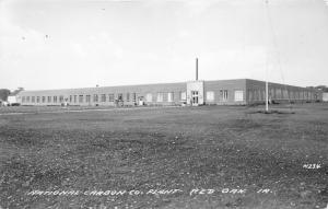 Red Oak Iowa~National Carbon Co Plant~Factory~1940s RPPC Postcard