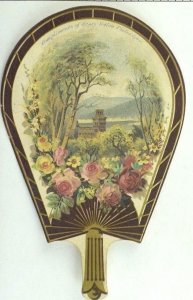 1880's Die-Cut Fan Tetlow's Famous Swan Down For Complexion & Extracts P92