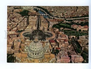 228537 ITALY Citta del VATICANO Baseilica St.Peter aerial view old postcard