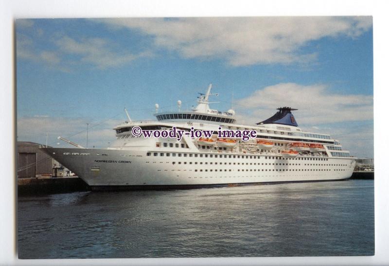 LN0874 - Norwegian Cruise Line Liner - Norwegian Crown , built 1988 - postcard
