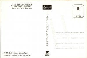 Super Bowl XXII Washington Redskins San Diego Jack Murphy Stadium Postcard I62
