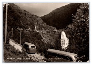 RPPC Bergen Norheimsund Route Norway Continental Postcard O21