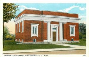 NC, Hendersonville, North Carolina, Carnegie Public Library, Tichnor No. 48023