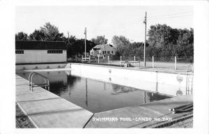 Cando North Dakota Swimming Pool Real Photo Antique Postcard K82015