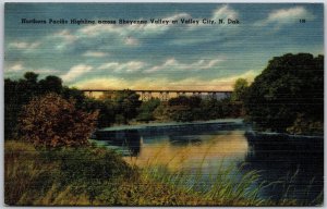 Northern Pacific Highline Across Cheyenne Valley City North Dakota ND Postcard