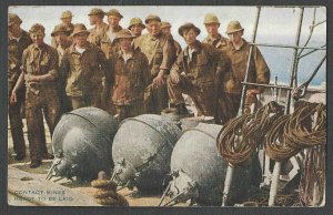 Ca 1918 PPC* WW1 MINE LAYING(100 LBS EACH)PRACTICE THEN SENT TO EUROPE UNPOSTED