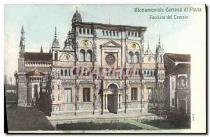 Old Postcard Pavia Certosa Monumental