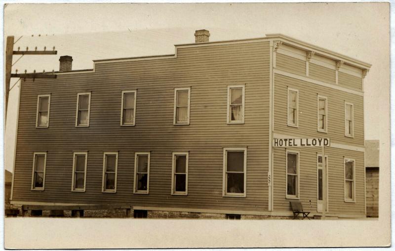 1904-1918 RPPC Hotel Lloyd Montana Oregon or Canada 2 RARE Real Photo Postcard