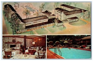 c1960's Town House Motor Hotel Pensacola Florida FL, Multiview Vintage Postcard 