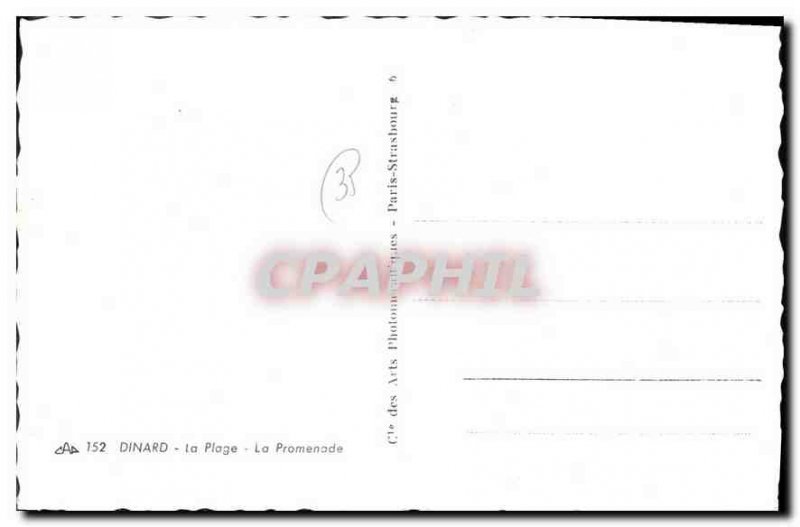 Old Postcard Dinard The Beach Promenade