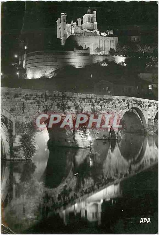 Postcard Modern Bezier (Herault) Panorama on the Cathedrale Saint Nazaire Vie...